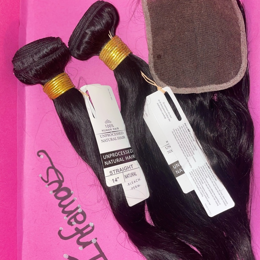 Unprocessed Natural Virgin Hair Extensions - Black